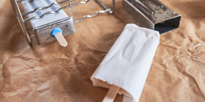 Eislutscher ohne Plastik einfrieren | © SONNENTOR Auf dem Foto sind Eislutscherformen aus Edelstahl zu sehen. | © SONNENTOR