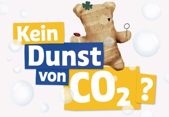 Auf dem Bild ist ein Bär zu sehen und die Headline Kein Dunst von CO2 | © SONNENTOR