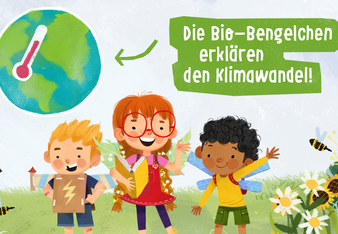 Auf dem Foto sieht man die drei Bio-Bengelchen die den Klimawandel erklären. | © SONNENTOR